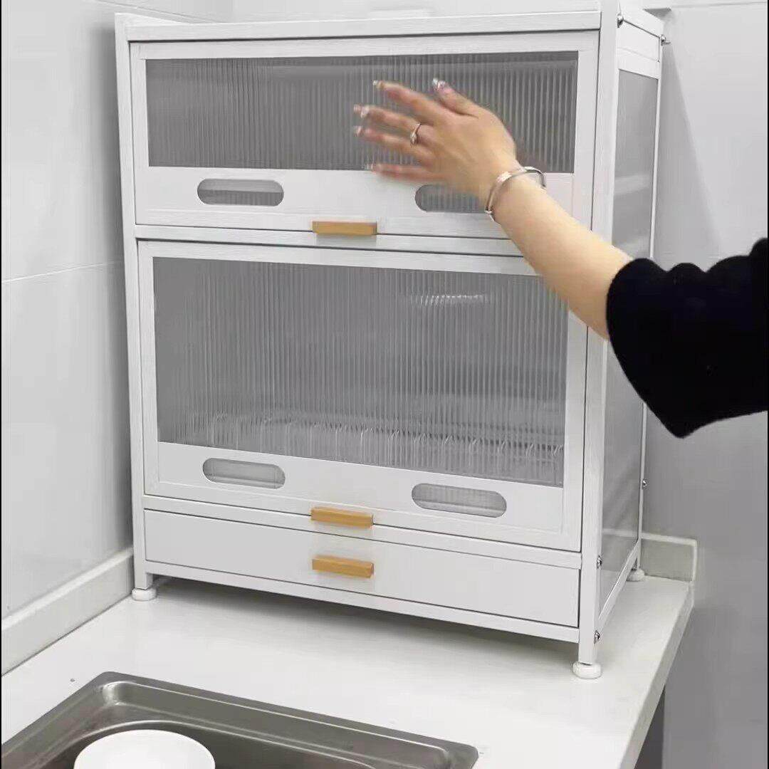 碗碟沥水架收纳架家用多功能碗柜双层碗筷沥水柜厨房碗碟收纳柜