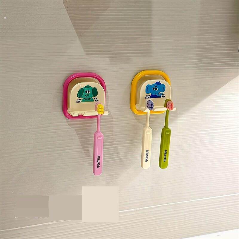【新家的100个快递】牙刷架牙杯置物架壁挂式免打孔儿童漱口杯架