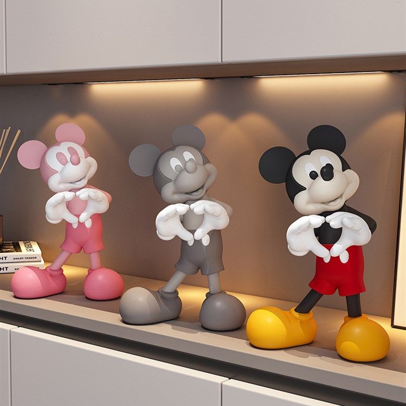爱心米奇酒柜装饰品摆件卡通客厅电视柜玄关桌面公仔乔迁新居礼品,家居饰品,装饰摆件,淘宝优惠券,粉丝福利购,淘宝优惠卷