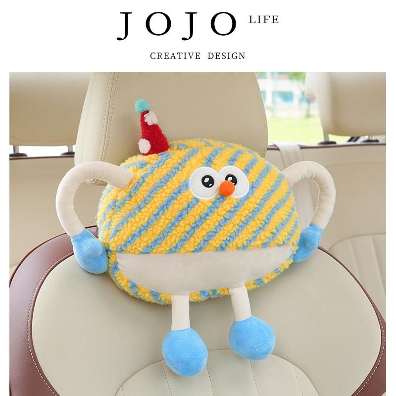 JOJOS L. PD.wave.可爱汽车腰靠卡通创意大脚怪兽车载靠枕 卷波