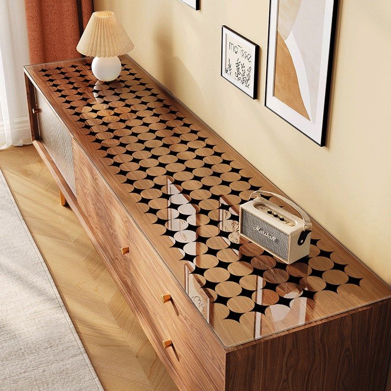 透明pvc软玻璃电视柜桌垫长条防水防油台面保护垫桌布餐边柜台布