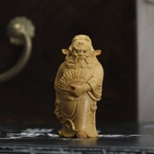 黄杨木雕钟馗手把件浩然正气实木雕刻招财把玩随便盘玩把件工艺品