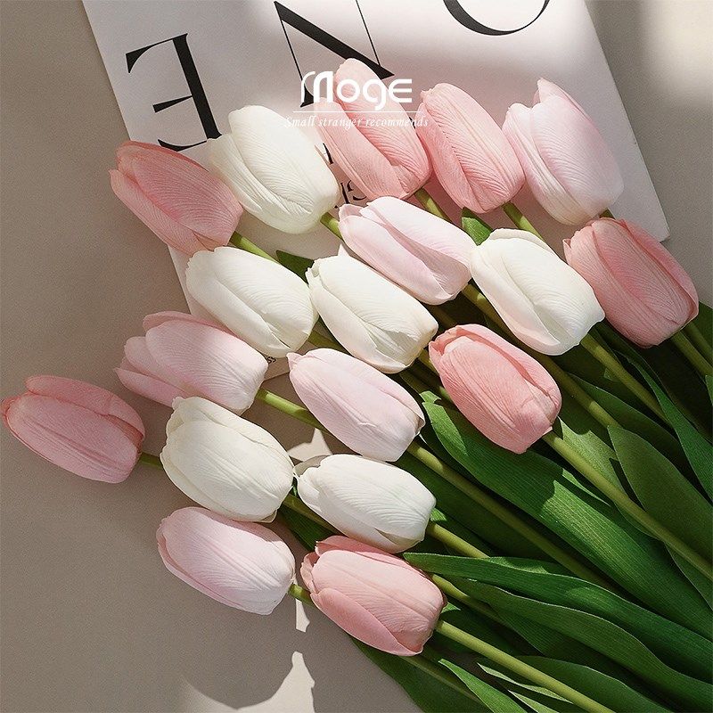 陌歌手感保湿郁金香仿真花逼真花艺高档假花家居客厅餐桌装饰摆件,家居饰品,仿真花/假花,淘宝优惠券,粉丝福利购,淘宝优惠卷