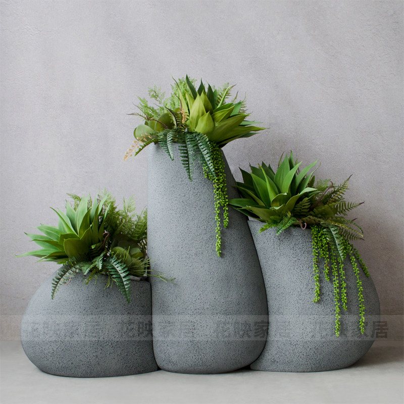 现代组合玻璃钢落地大花瓶插花艺花器酒店会所售楼处门店大摆设,家居饰品,花瓶,淘宝优惠券,粉丝福利购,淘宝优惠卷