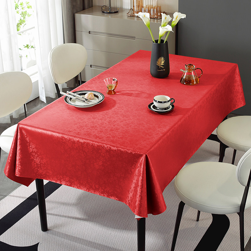 新年红色桌布免洗防油防水长方形餐桌布喜庆餐厅家用防烫免洗台布,居家布艺,桌布,淘宝优惠券,粉丝福利购,淘宝优惠卷
