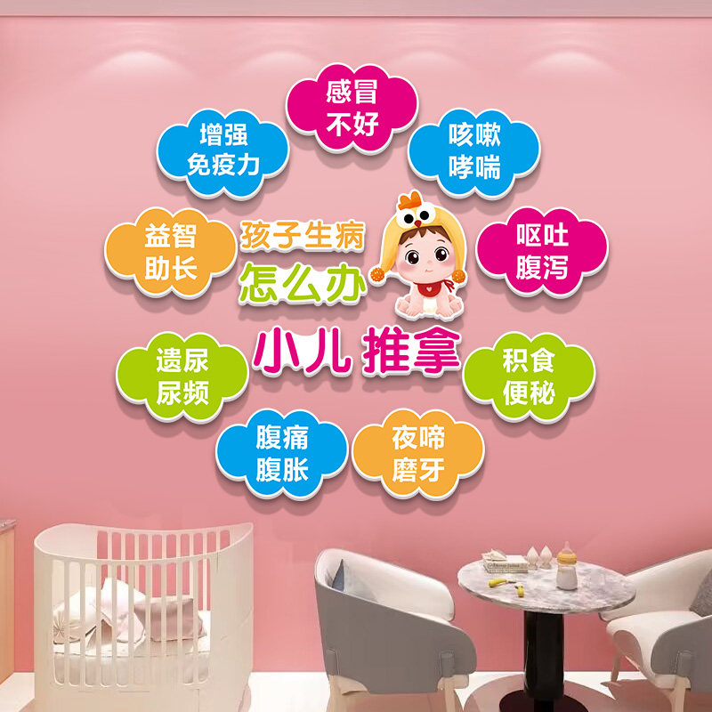 小儿推拿墙贴宣传海报文化墙装饰中医养生按摩理疗店墙面装饰挂画,家居饰品,文化墙贴,淘宝优惠券,粉丝福利购,淘宝优惠卷
