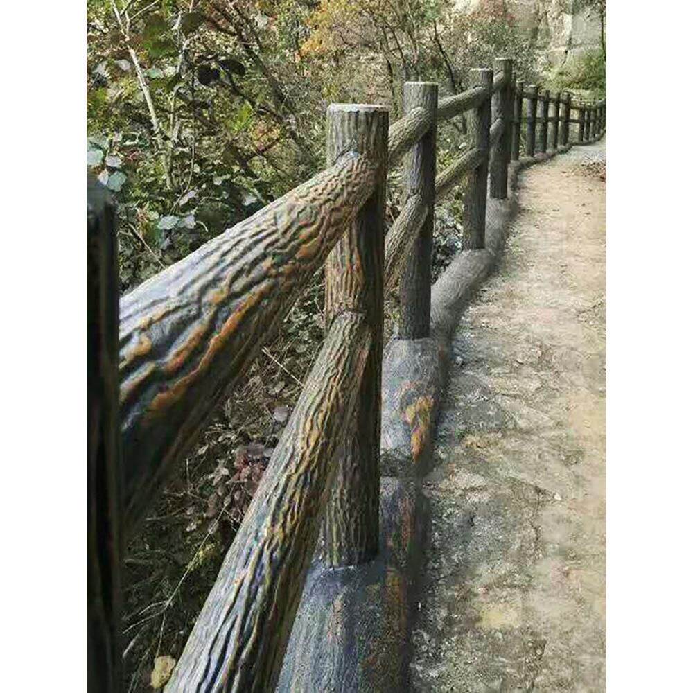 水泥彷木彷树桩模具护栏模具园林景区水泥扶手模具混凝土模型