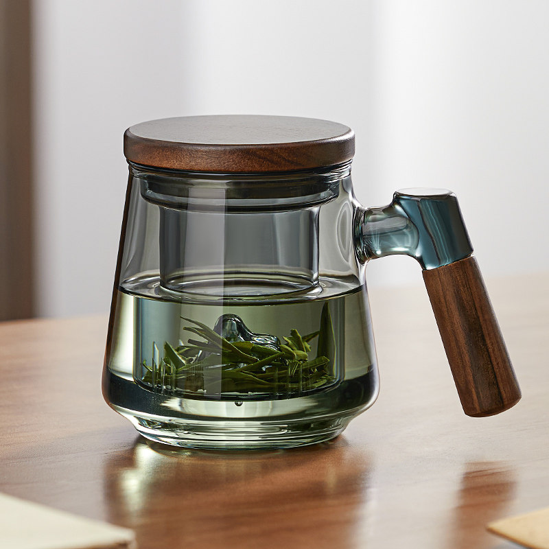 茶杯玻璃泡茶杯家用耐高温水杯茶水分离带把手个人专用喝水杯单杯,餐饮具,茶杯,淘宝优惠券,粉丝福利购,淘宝优惠卷