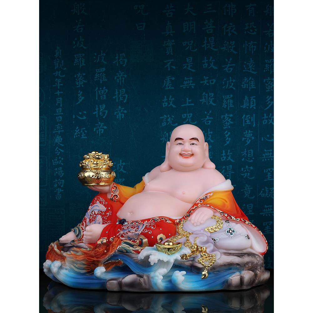 弥勒佛大肚开心笑佛像弥勒汉白玉笑佛弥勒佛菩萨大肚笑佛招财摆件