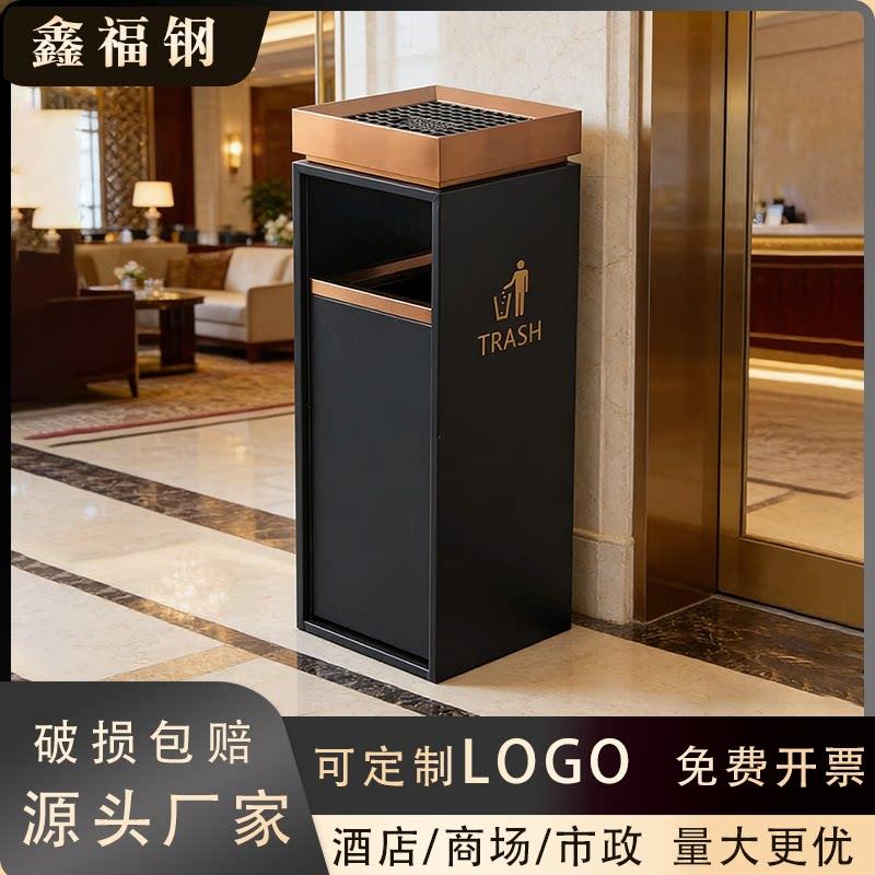 定制不锈钢烟灰桶铝板桶商场电梯口写字楼立式果皮箱商场垃圾桶