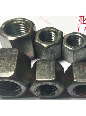 M6-M24六角加厚螺母 加长加高六方楞特厚螺帽本色4级GB56 GB55