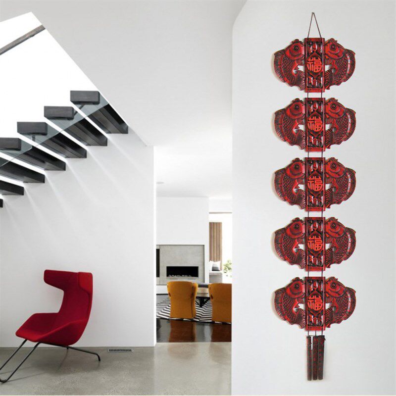 桃木雕刻五福临门壁饰中式家居鱼墙壁装饰品木质墙饰福字吉祥挂件,家居饰品,壁饰,淘宝优惠券,粉丝福利购,淘宝优惠卷