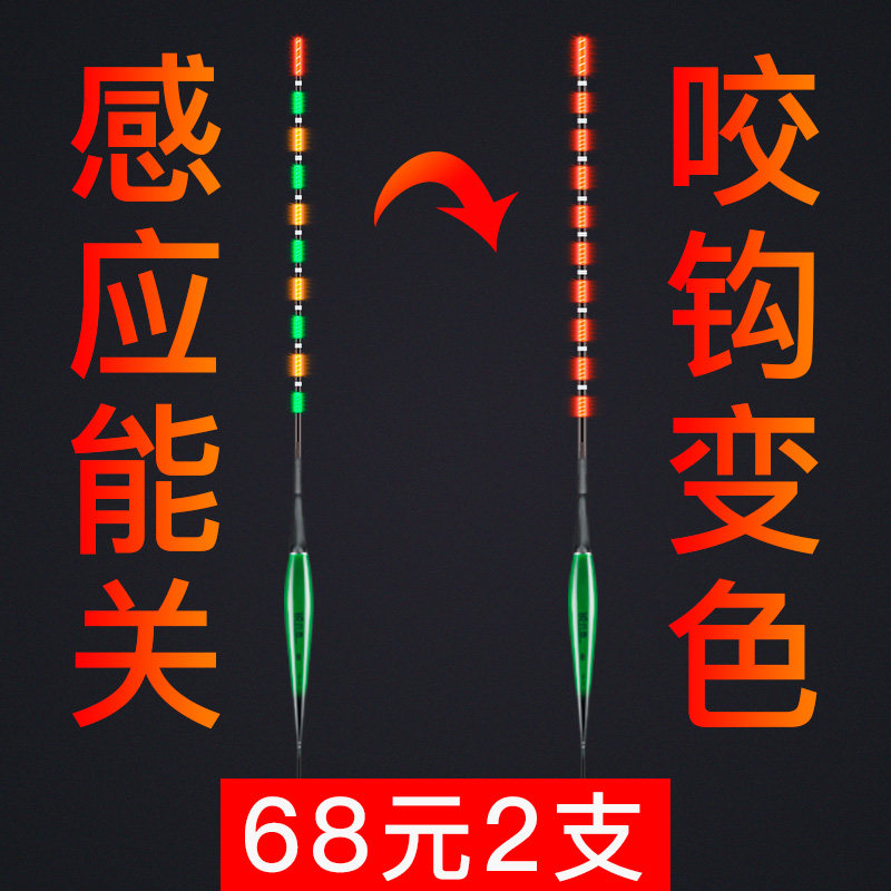 铭铮纳米微重力感应夜光漂咬钩变色鱼漂换尾电子漂夜钓浮漂鲫鱼漂