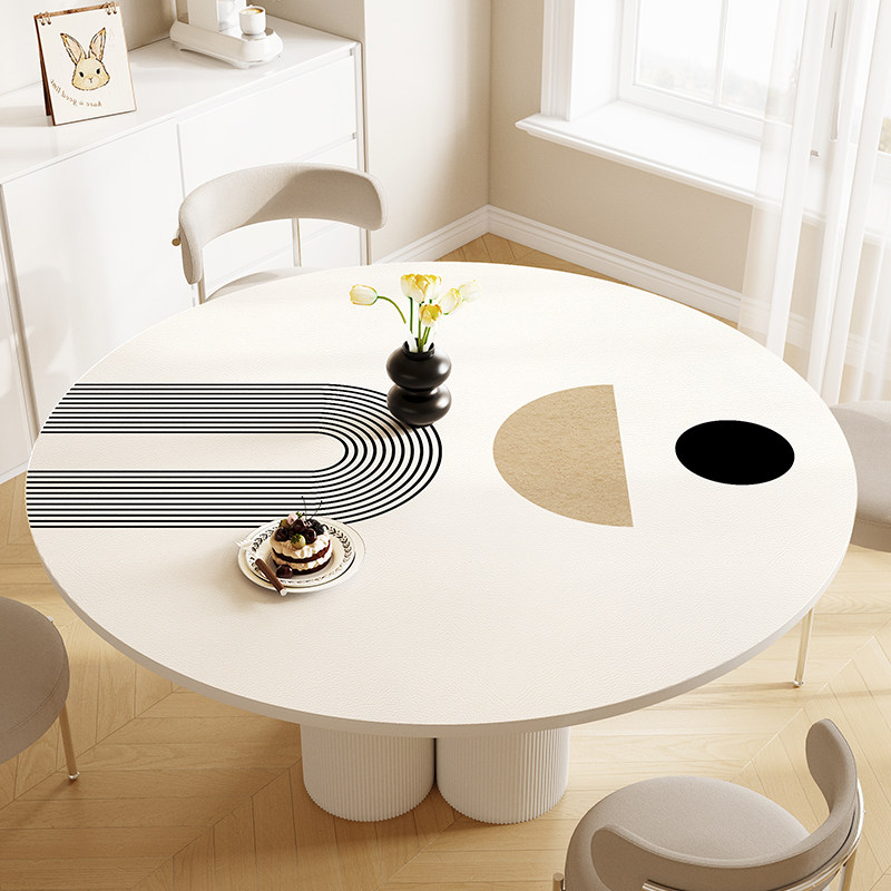 奶油风圆桌布防水防油防烫免洗pvc餐桌皮革茶几电视柜桌面保护垫,居家布艺,桌布,淘宝优惠券,粉丝福利购,淘宝优惠卷