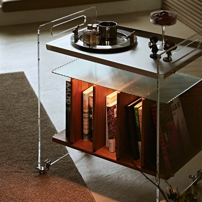 黑胶唱片柜扫地机器人实木窄边柜置物柜小边几推车移动杂志柜客厅,住宅家具,单个书柜,淘宝优惠券,粉丝福利购,淘宝优惠卷