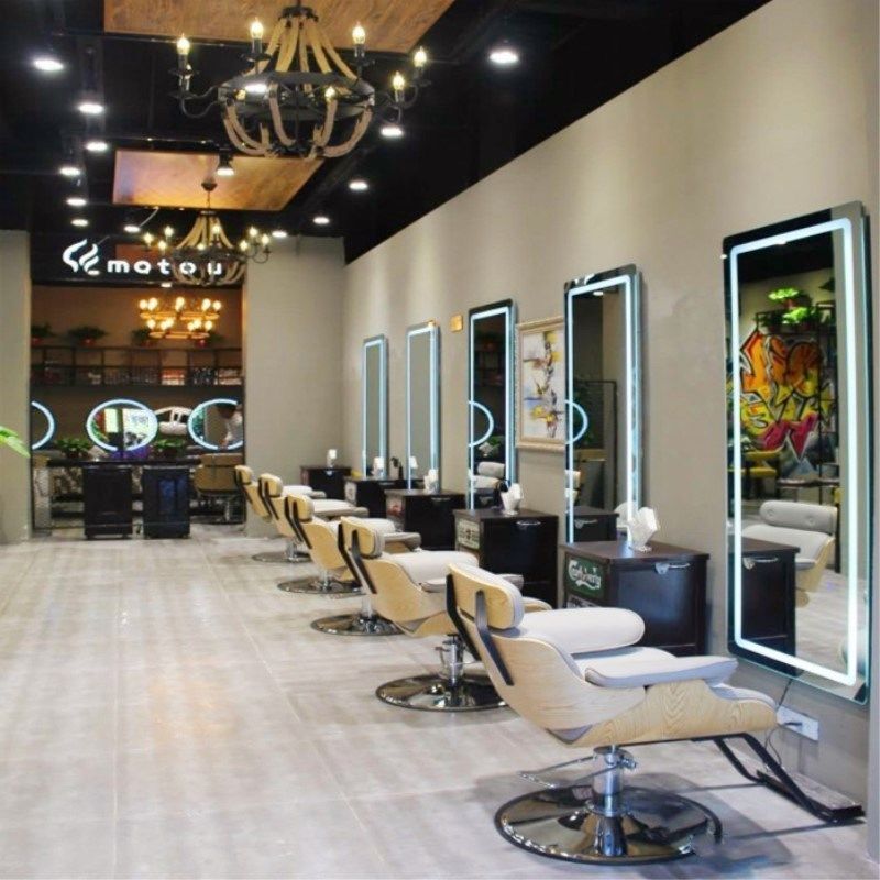 美发店镜子发廊美发挂墙镜理发店镜台柜子一体带灯落地镜剪发专用,商业/办公家具,理发镜台,淘宝优惠券,粉丝福利购,淘宝优惠卷