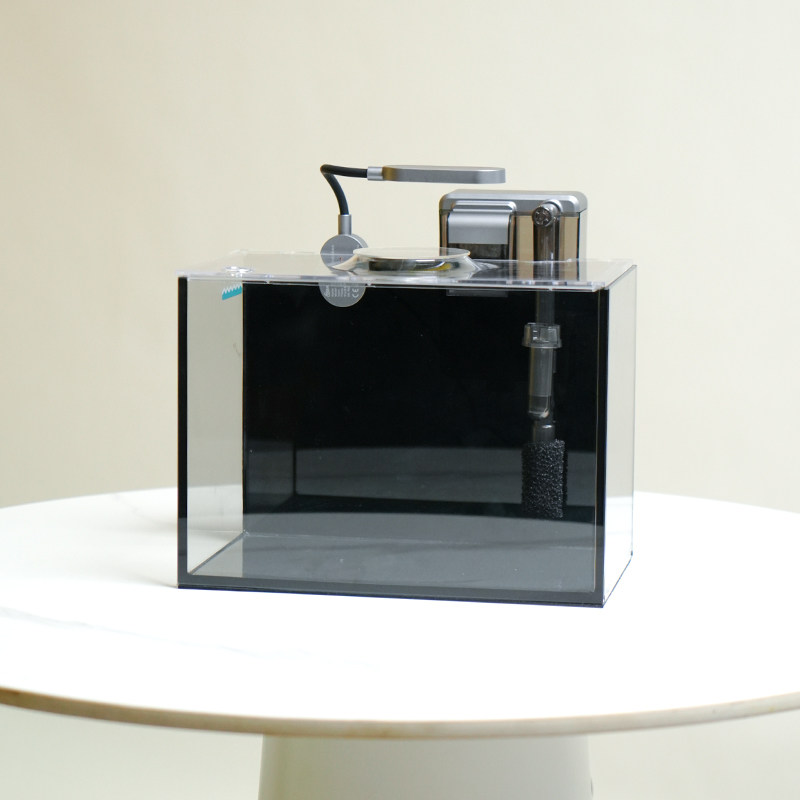 鱼缸超白玻璃裸缸斗鱼缸客厅家用桌面办公室小型带灯带过滤器套装