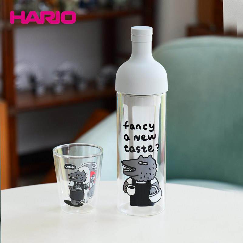 HARIO小红帽冷萃壶夏季冷泡咖啡壶果茶冷萃耐热玻璃套装家用滤网