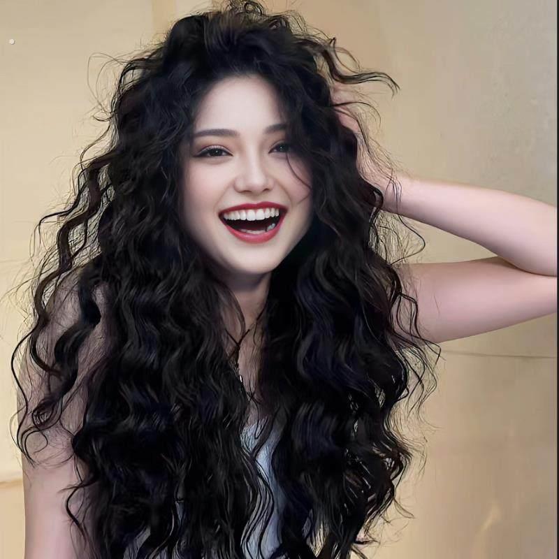 假发女长卷发玉米烫羊毛卷自然气质蓬松无痕覆古假发港风全头套