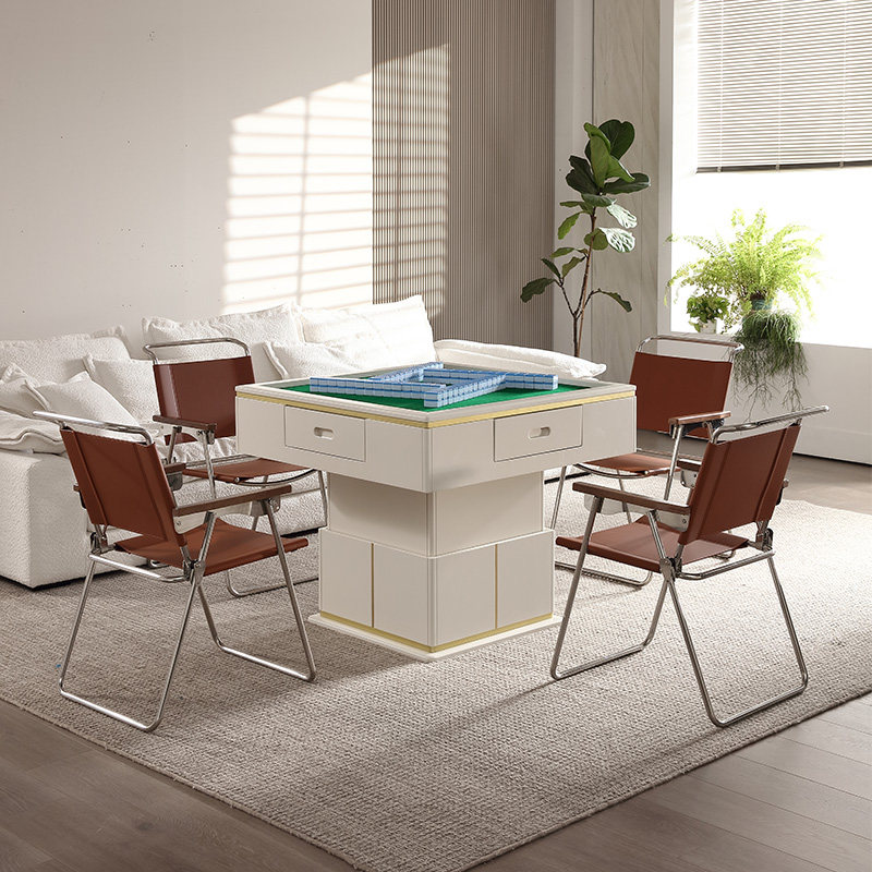 麻将桌餐桌一体多功能自动升降茶几麻将机两用小户型客厅岩板桌子