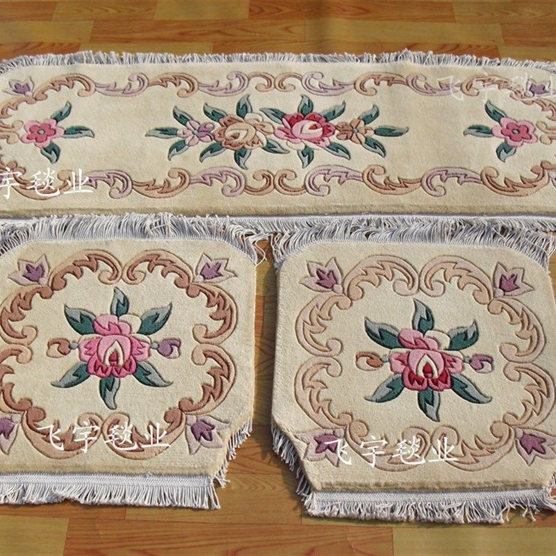 飞宇四季纯羊毛汽车坐垫三件套水洗短毛座垫纯手工车垫靠背羊毛垫