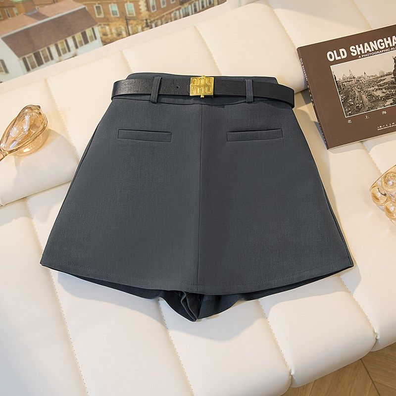西装短裤裙子女2024年夏季新款高腰显瘦A字阔腿裤小个子百搭裙裤,女装/女士精品,休闲裤,淘宝优惠券,粉丝福利购,淘宝优惠卷