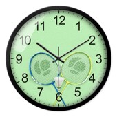 羽毛球场挂钟体育馆装 饰时钟俱乐部石英钟创意静音学生卧室挂表