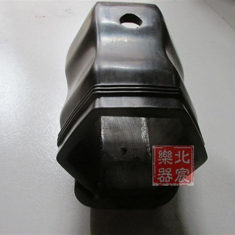 精制东非黄黑檀二胡筒,黑檀胡琴筒带底托未蒙皮,二胡配件琴筒