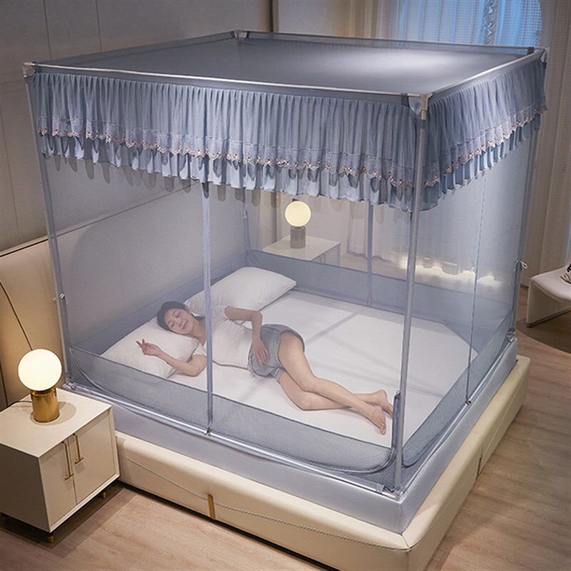 蚊帐防摔儿童蒙古包无底家用卧室2024年新款免安装宝宝防掉床纹帐