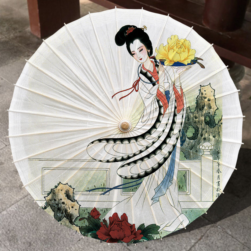 【仕女】古风女油纸伞防雨防晒纯手工实用男古装复古典传统遮阳伞