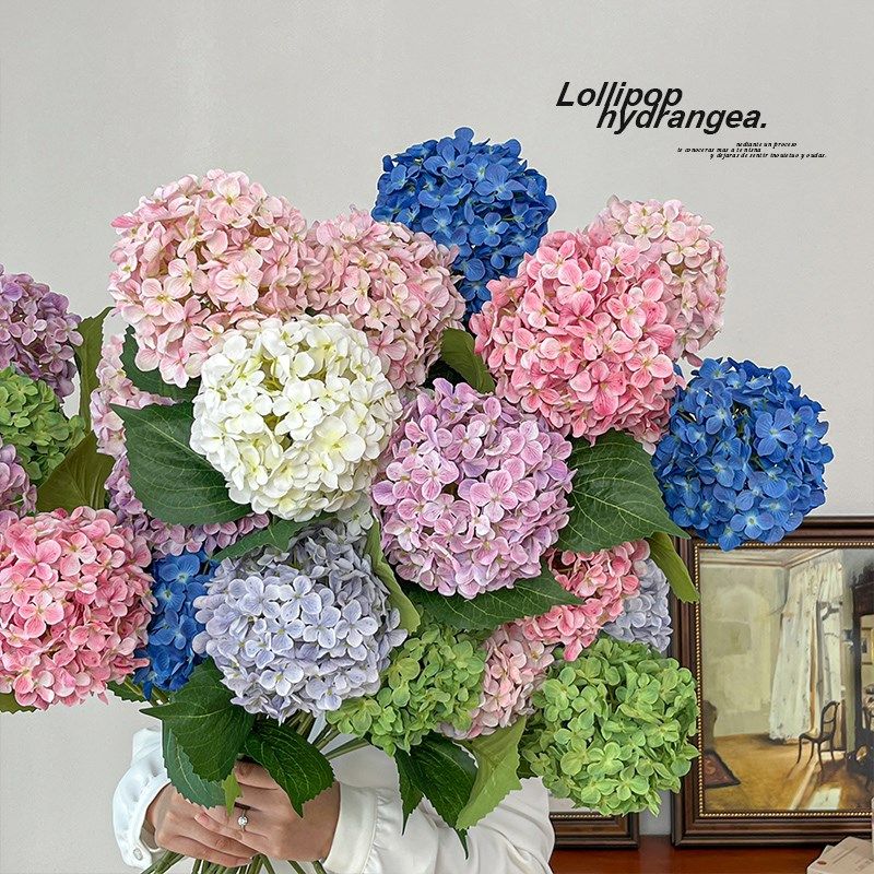 多巴胺3D打印棒棒糖绣球花仿真花餐桌花摆花装饰花艺假花花束摆件,家居饰品,仿真花/假花,淘宝优惠券,粉丝福利购,淘宝优惠卷