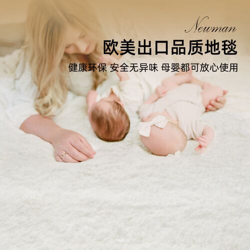 缔奢美卧室地毯定制衣帽间飘窗床边毯欧美出口品质撸猫感柔软纯色