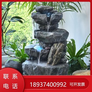 室内山水水系摆件循环流水喷泉客厅阳台入户庭院假山景观落地装饰