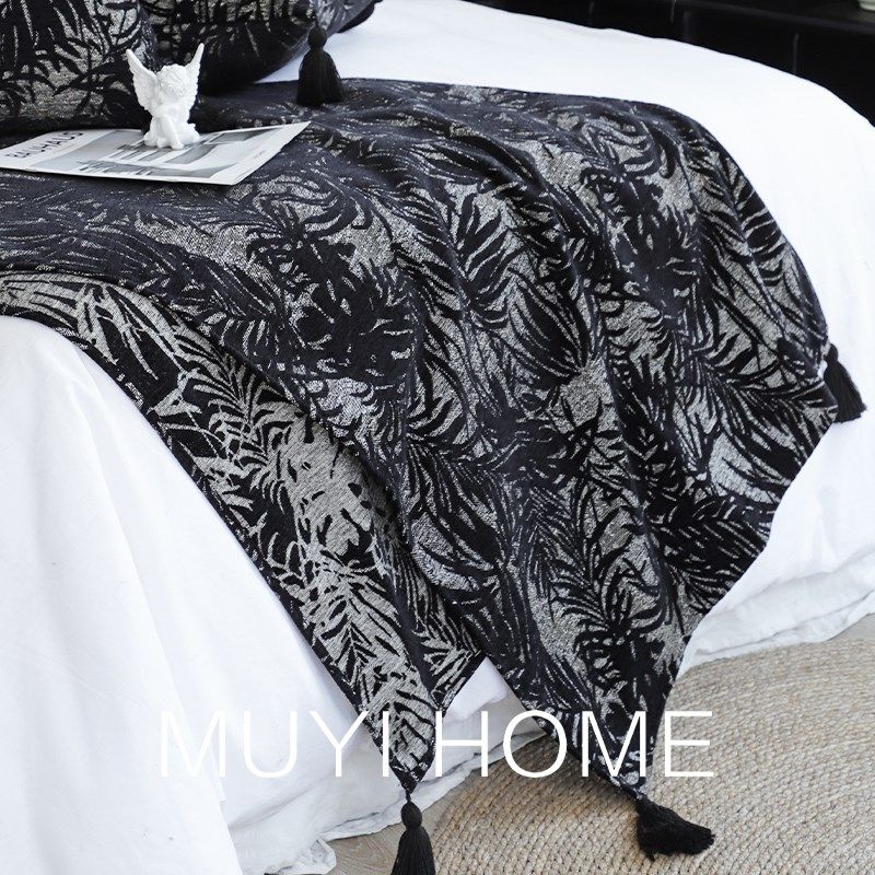 复古散尾葵床尾巾样板房毯子民宿毛毯沙发毯床尾毯盖毯午睡毯,床上用品,休闲毯/毛毯/绒毯,淘宝优惠券,粉丝福利购,淘宝优惠卷