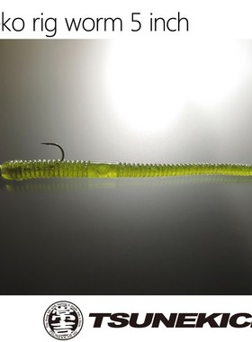常吉路亚Neko rig worm 5寸面条虫软饵无铅倒钓黑坑鲈鱼鳜鱼假饵