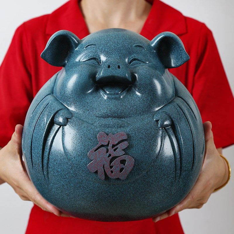 猪猪存钱罐大容量不可取儿童创意只进不出储钱罐大号可爱家用摆件