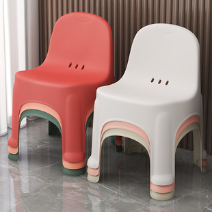 小凳子塑料大人坐小椅子靠背30cm高家用客厅茶几矮凳子儿童靠背椅