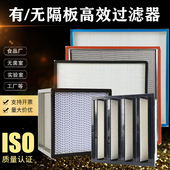 有隔板高效过滤器H13无隔板空气过滤器塑框W型过滤器耐高温过滤网