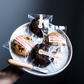 司康包装 袋烘焙独立透明纽约大软曲奇饼干机封袋点心袋食品自粘袋