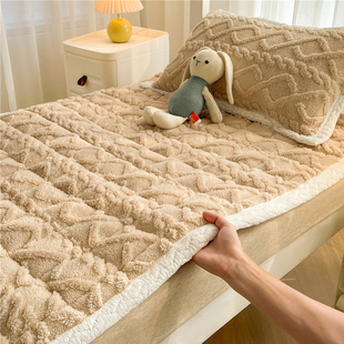 秋冬牛奶塔芙绒床垫软垫加绒保暖学生宿舍单人90床铺垫被毛毯褥子