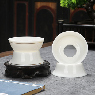 白瓷创意茶漏茶滤陶瓷过滤网茶叶茶隔过滤器功夫茶具配件泡茶漏斗