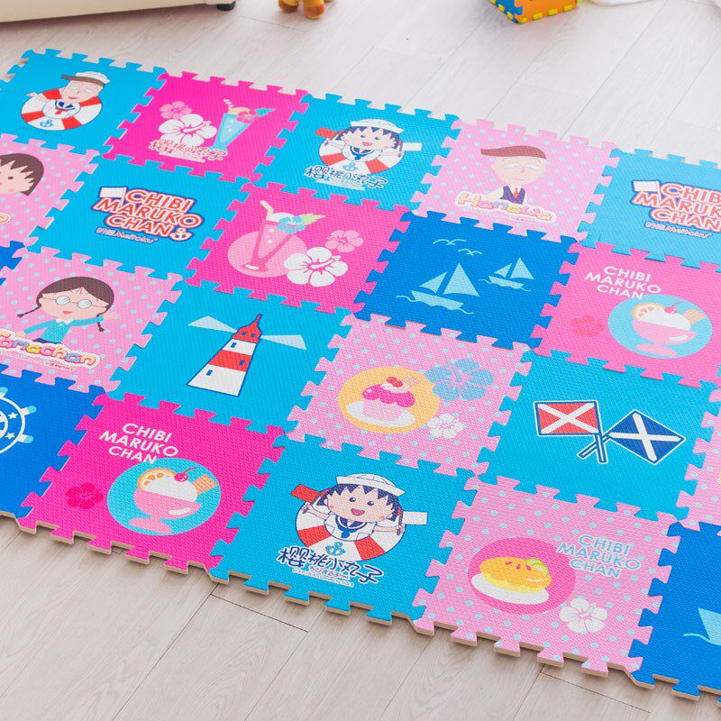 儿童爬行垫环保卡通拼接泡沫地垫家用地板垫樱桃小丸子宝宝爬爬垫
