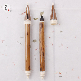 正仓院收藏纯紫毫短锋蒜头鸡距笔抄经笔大口径王羲之晋唐古法毛笔