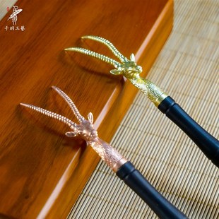 高档壶盖叉百搭防烫壶叉檀木茶道零配精品茶具茶器