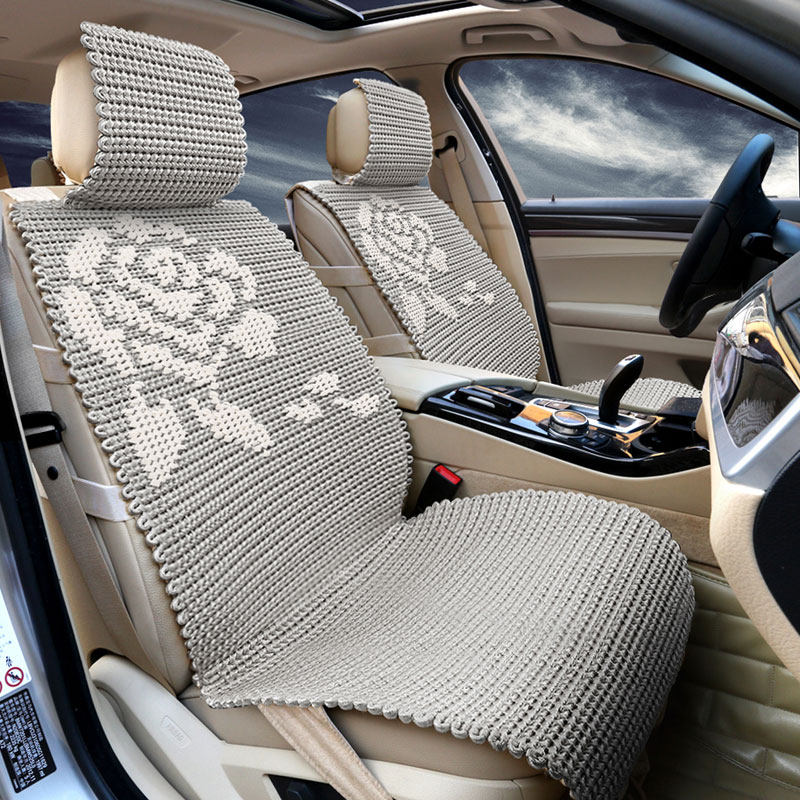 冰丝亚麻手编汽车坐垫夏季透气凉垫手工编织座垫四季通用车垫子,汽车用品/电子/清洗/改装,通用座套/座垫,淘宝优惠券,粉丝福利购,淘宝优惠卷