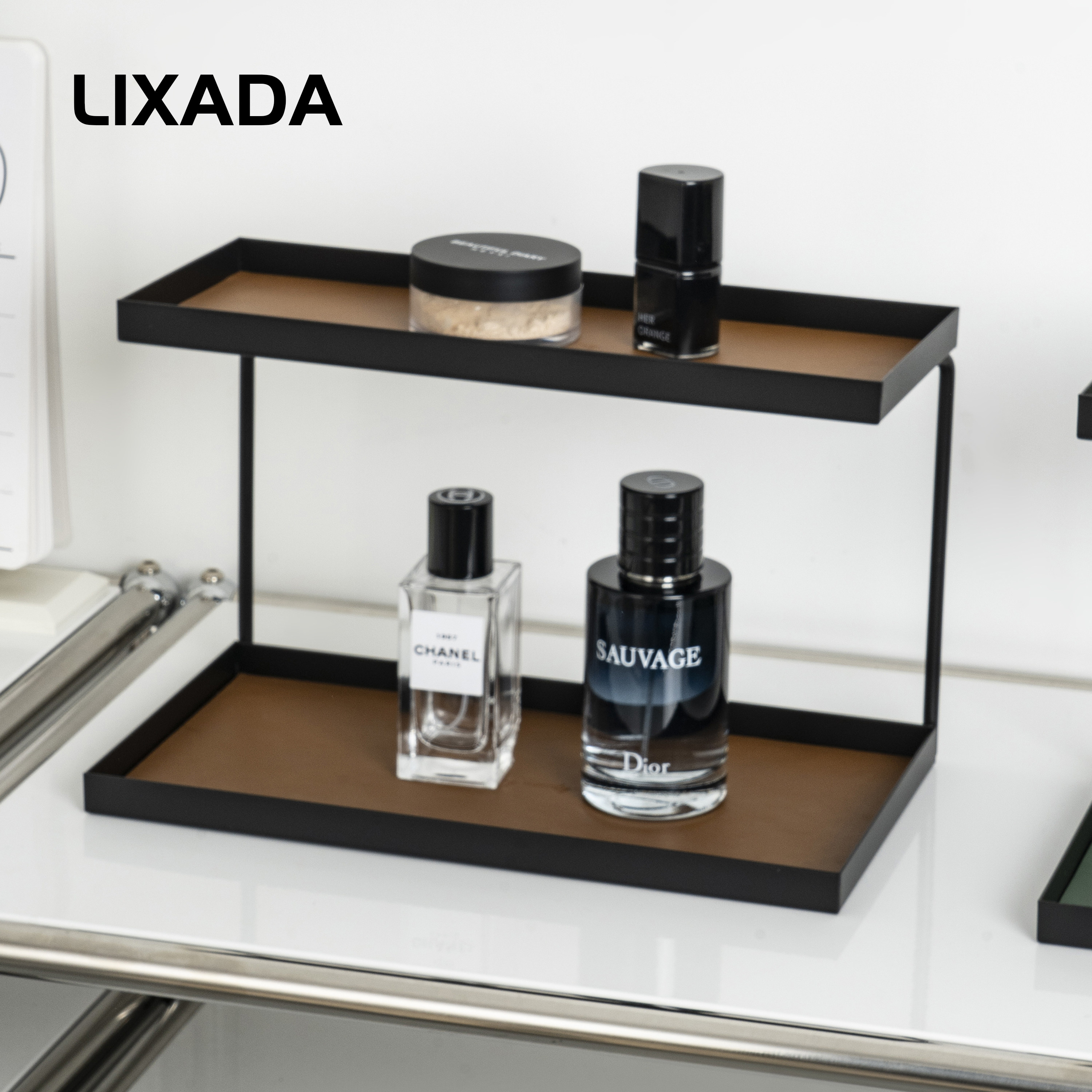 LIXADA桌面双层收纳架子图片