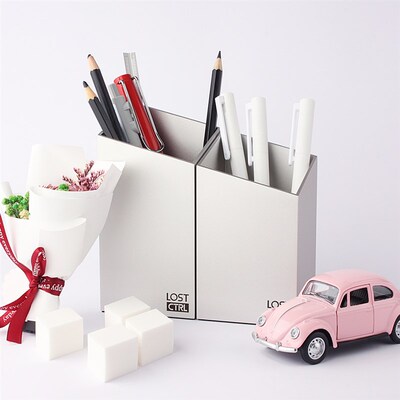 LOST CTRL铝合金笔筒收纳盒办公室桌面摆件创意个性时尚大容量