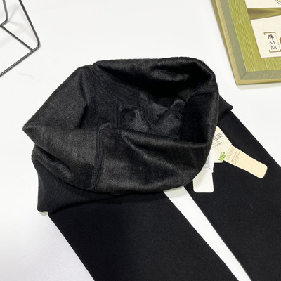 飘花伊人8286薄绒龙爪毛加大西瓜裆内搭裤9286连袜子加绒秋冬款棉