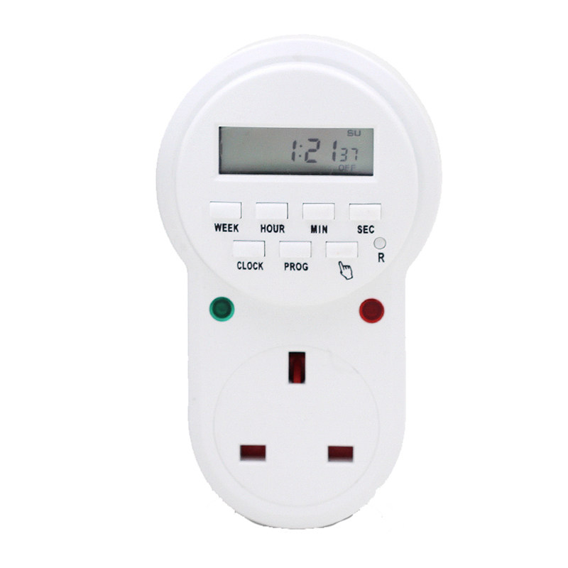 英式香港定时器插座英规英国厨房智能7天循环自动13A时间掣控制器