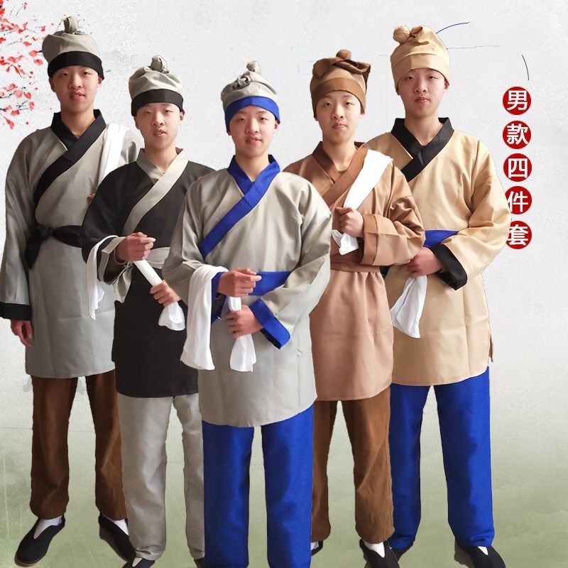成人古装汉服店小二服装古代话剧家丁佣人茶楼酒店跑堂工作演出服